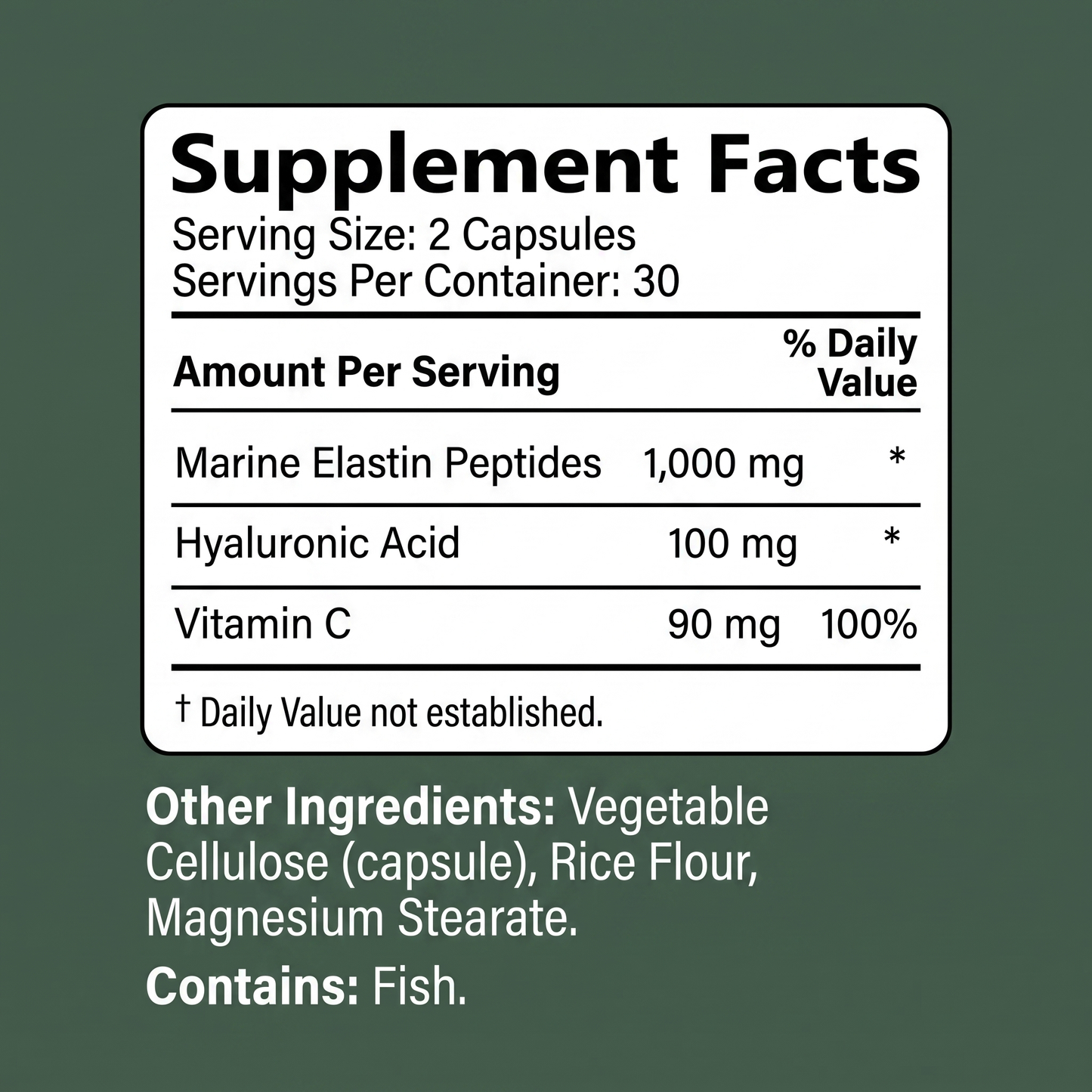 Elastin Peptide Skin Tightening Formula